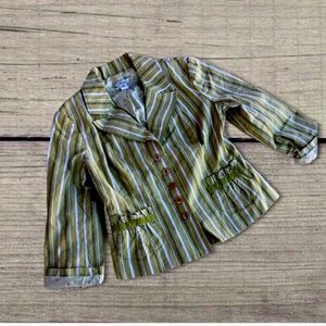 ♥️🎅🌴 Intuitions Olive w/Cream & Black Stripes